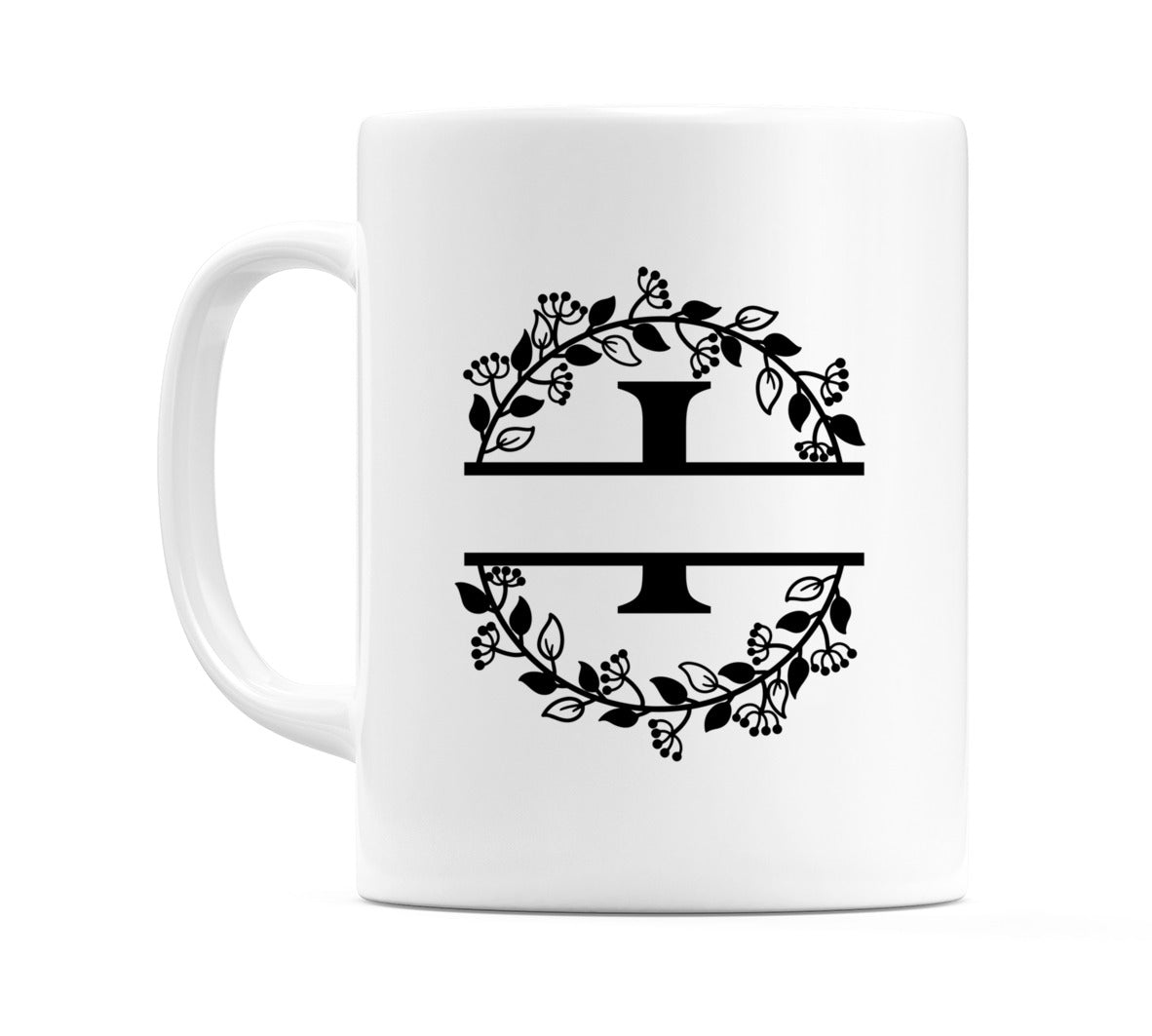 Letter I Split Monogram Mug