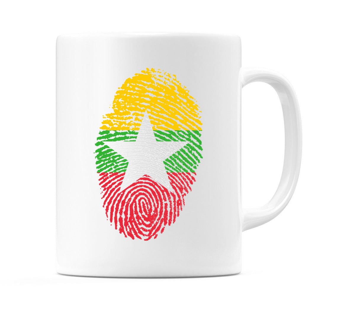 Myanmar Finger Print Flag Mug