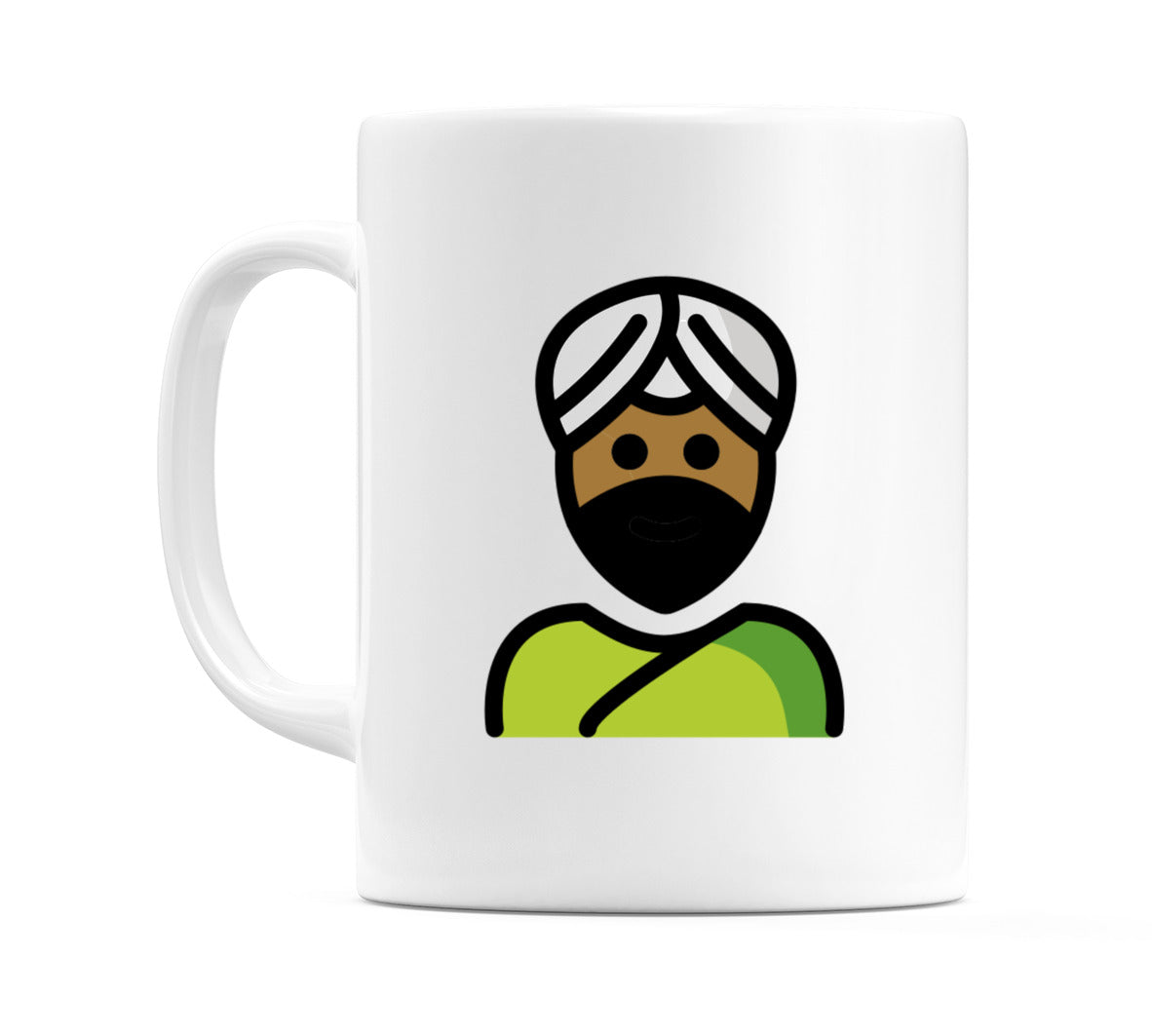 Male Wearing Turban: Medium-Dark Skin Tone Emoji Mug