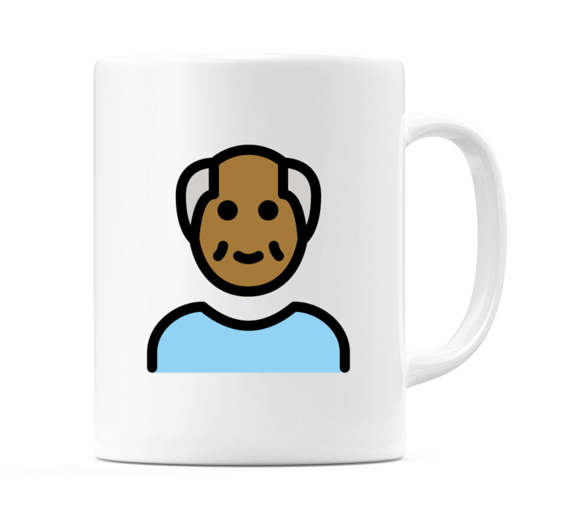 Old Male: Medium-Dark Skin Tone Emoji Mug