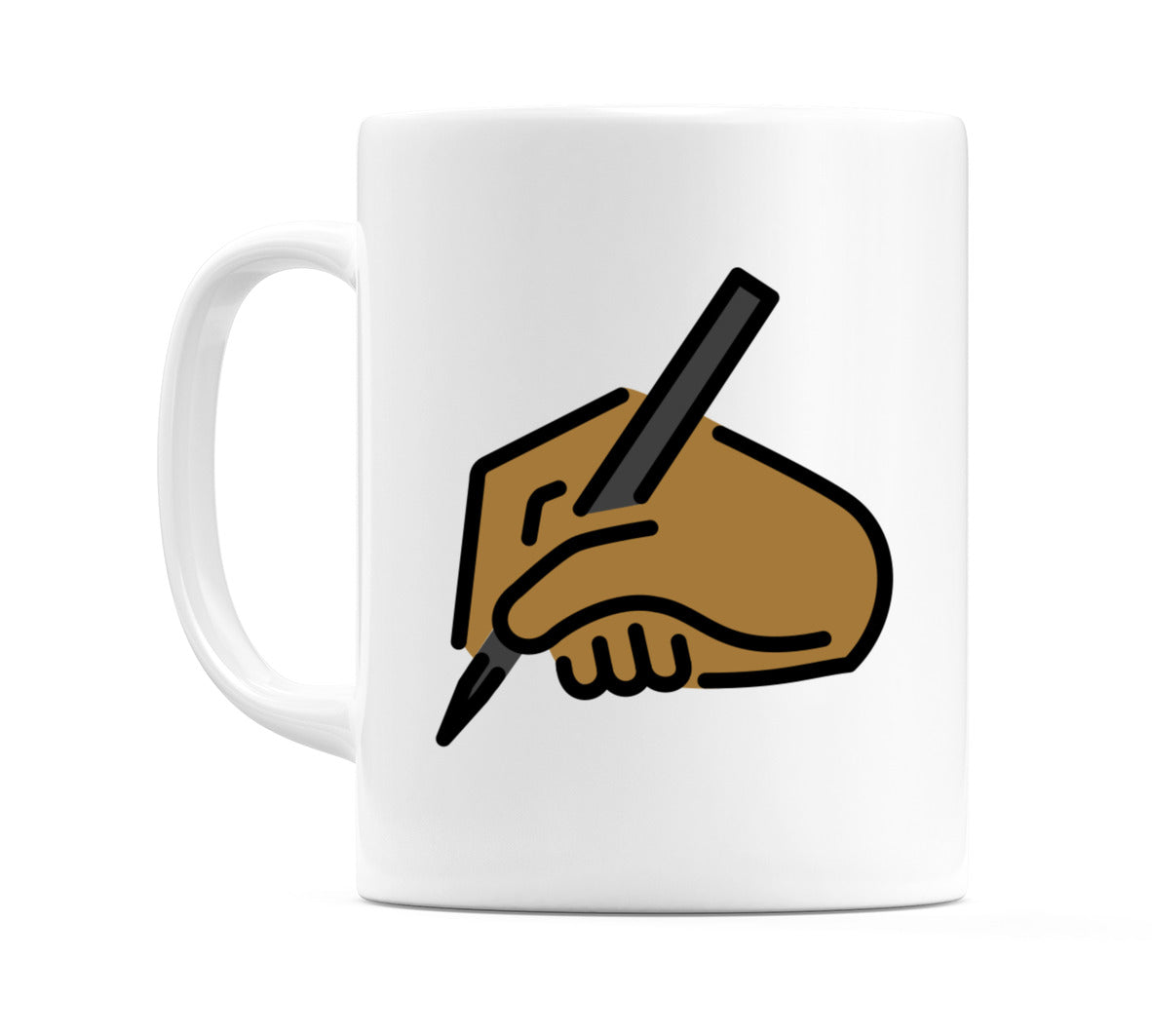 Writing Hand: Medium-Dark Skin Tone Emoji Mug