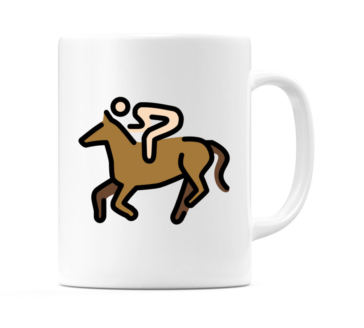 Horse Racing: Light Skin Tone Emoji Mug