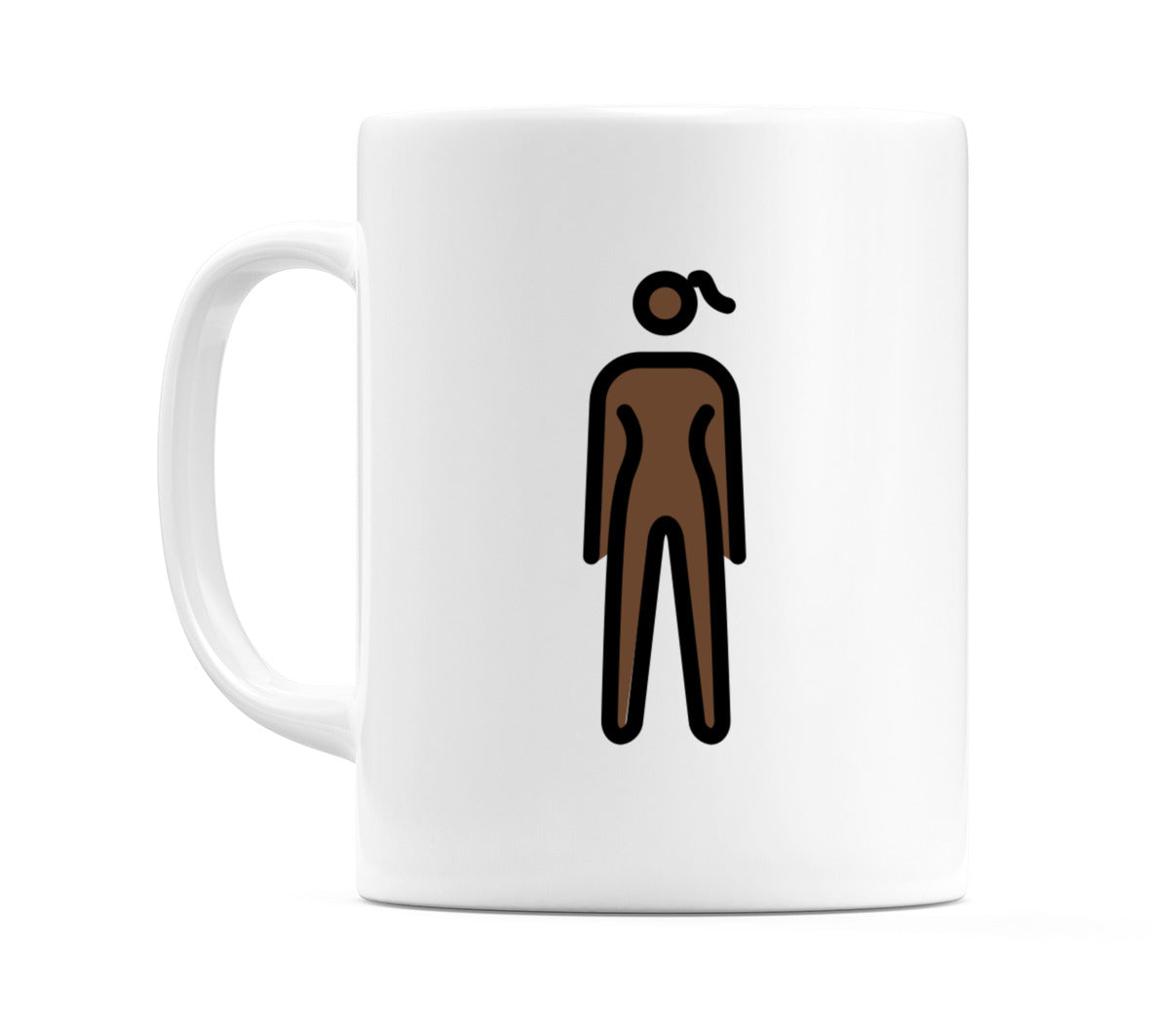 Female Standing: Dark Skin Tone Emoji Mug