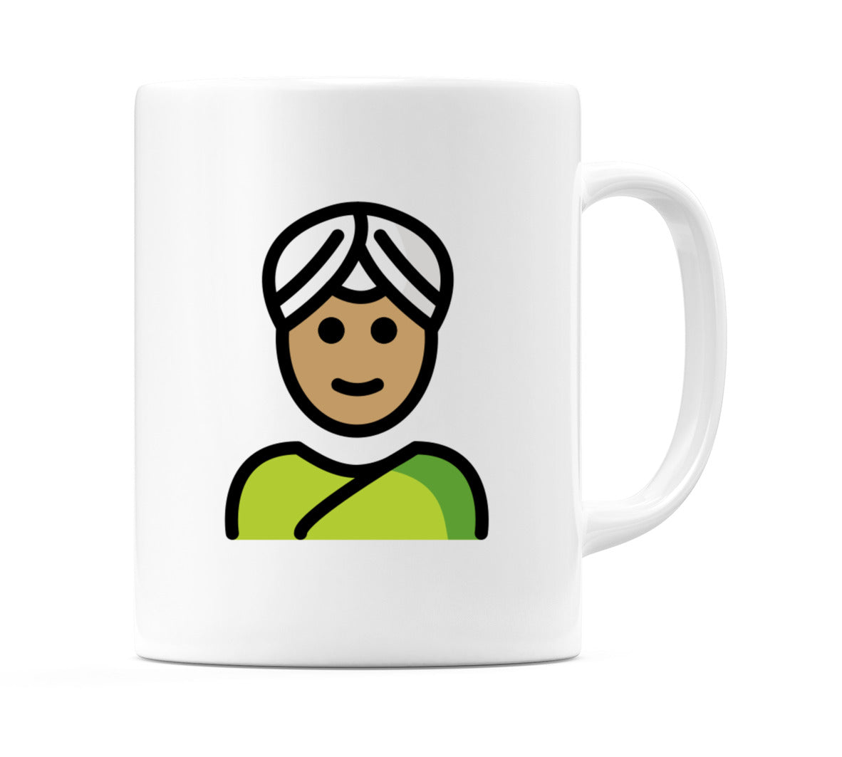 Female Wearing Turban: Medium Skin Tone Emoji Mug