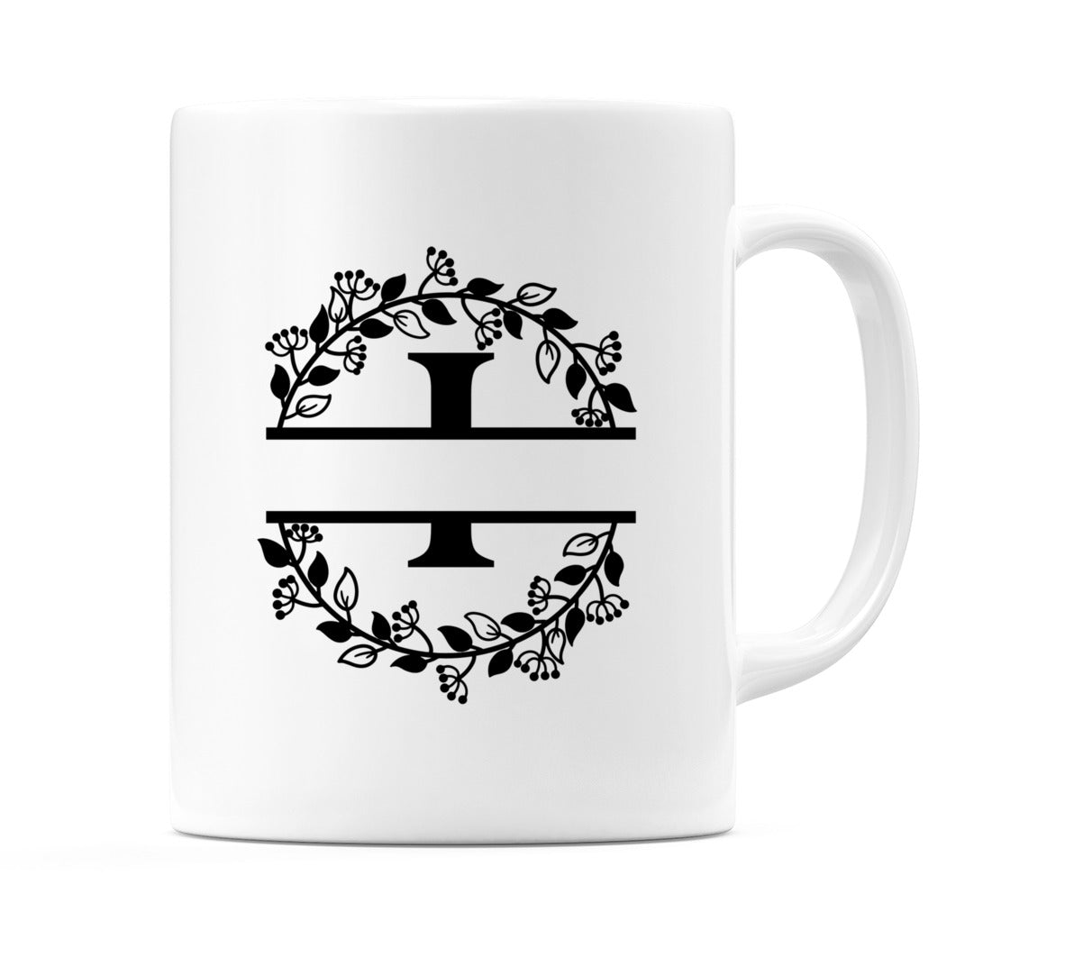 Letter I Split Monogram Mug