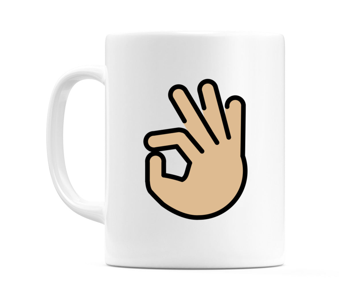 Ok Hand: Medium-Light Skin Tone Emoji Mug