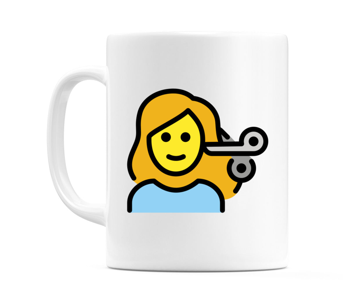 Female Getting Haircut Emoji Mug