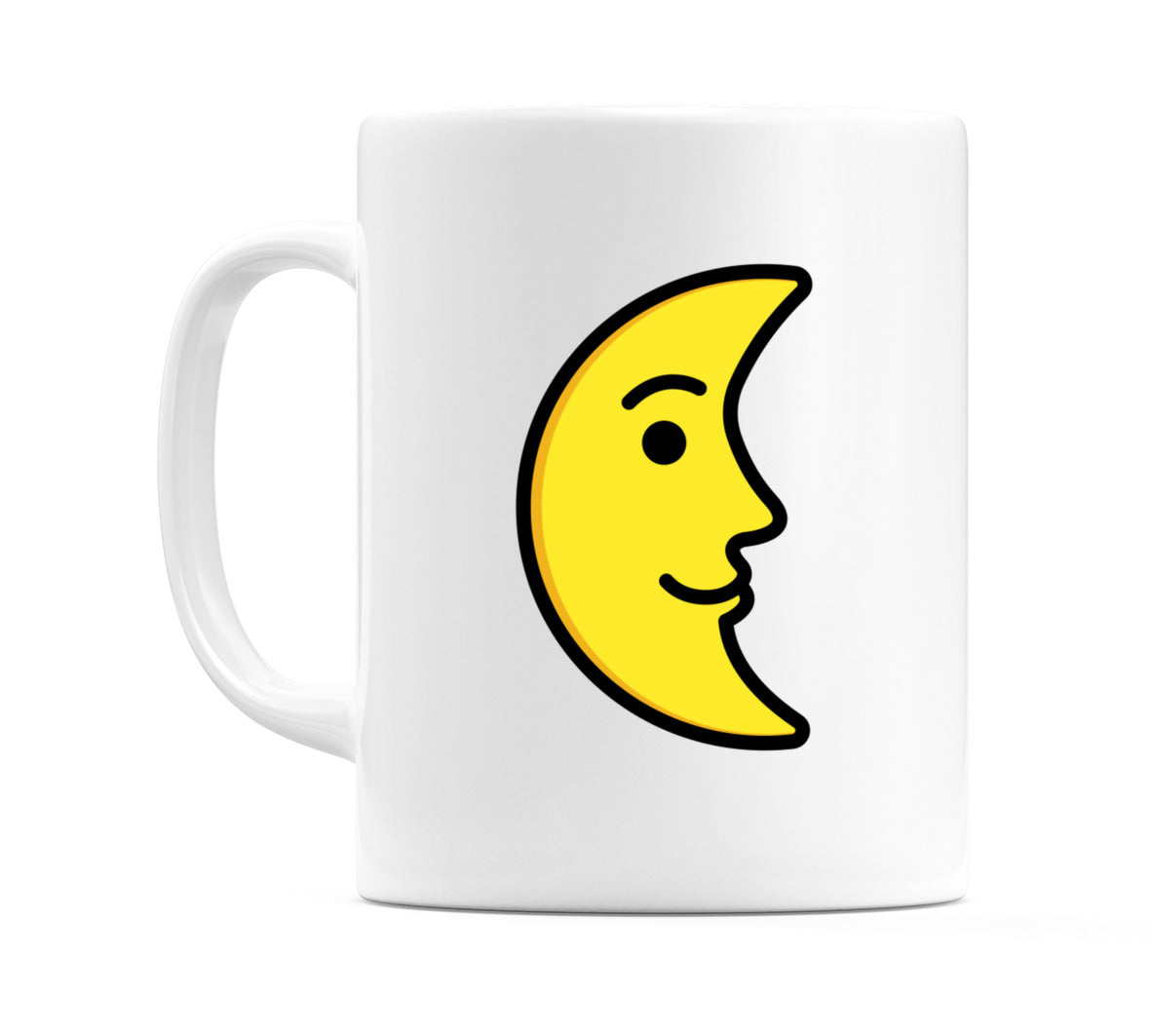 Last Quarter Moon Face Emoji Mug