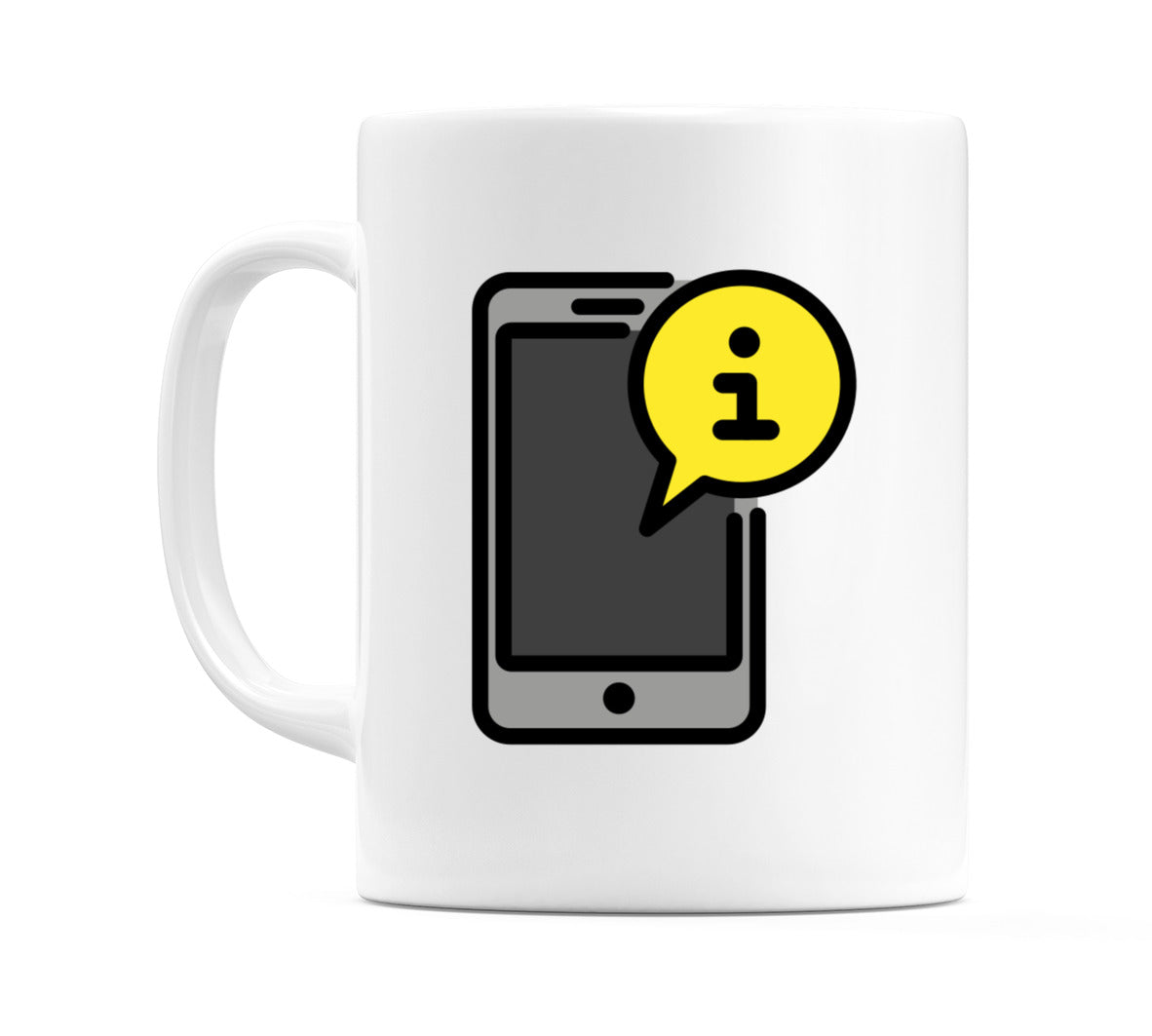 Mobile Info Emoji Mug