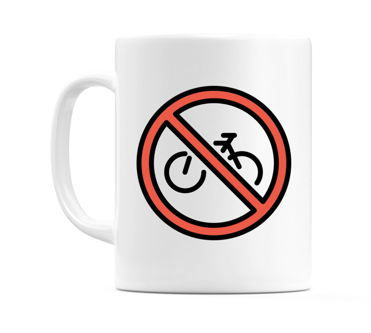 No Bicycles Emoji Mug