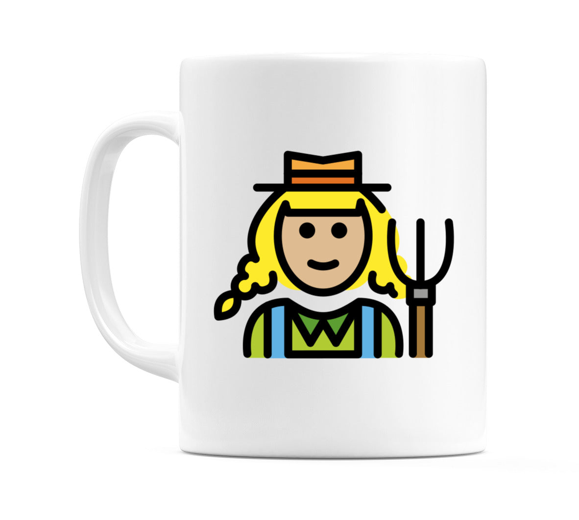 Female Farmer: Medium-Light Skin Tone Emoji Mug