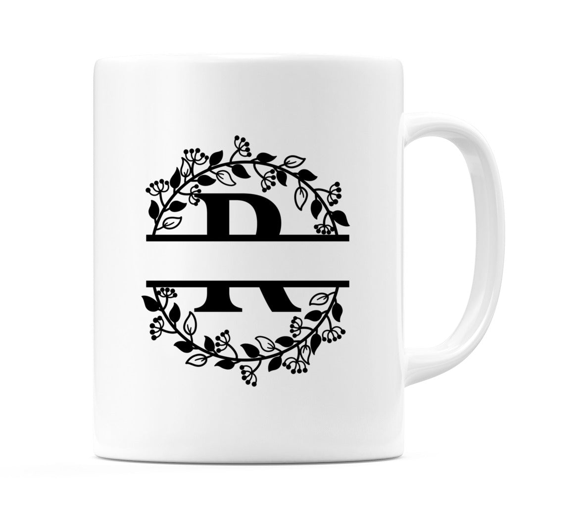 Letter R Split Monogram Mug