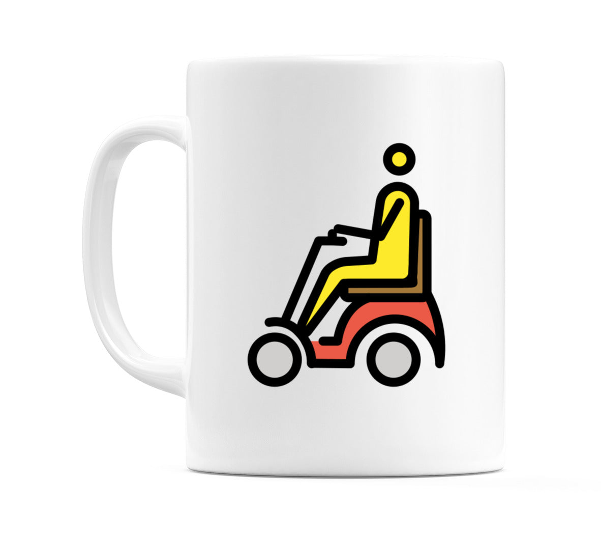 Male In Motorized Wheelchair Emoji Mug