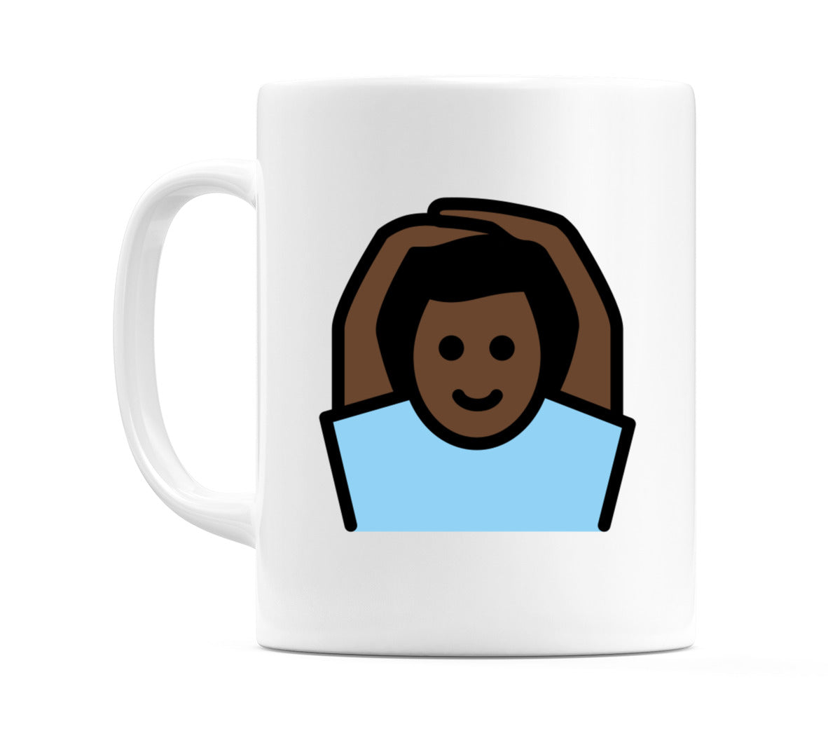 Male Gesturing Ok: Dark Skin Tone Emoji Mug