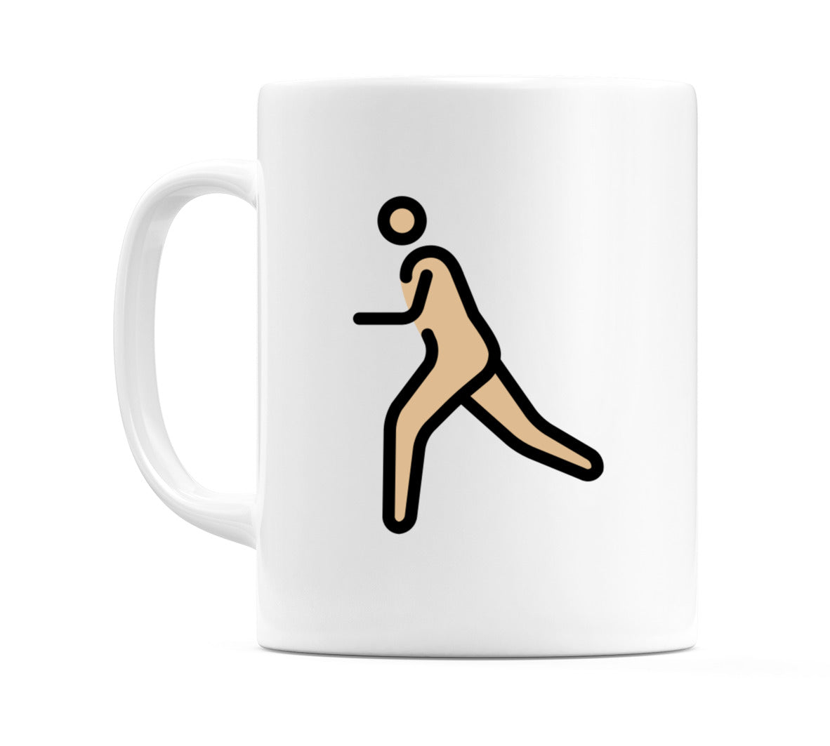 Male Running: Medium-Light Skin Tone Emoji Mug