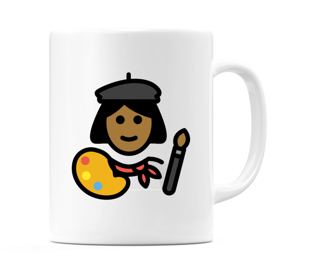 Female Artist: Medium-Dark Skin Tone Emoji Mug