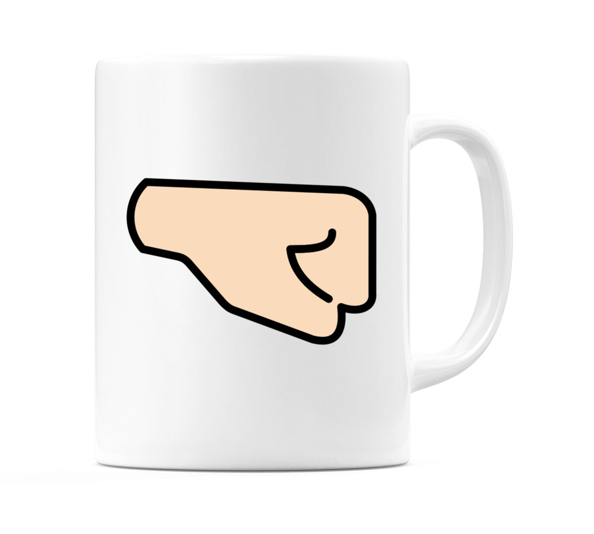 Right-Facing Fist: Light Skin Tone Emoji Mug