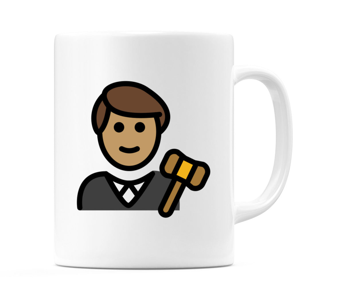 Male Judge: Medium Skin Tone Emoji Mug
