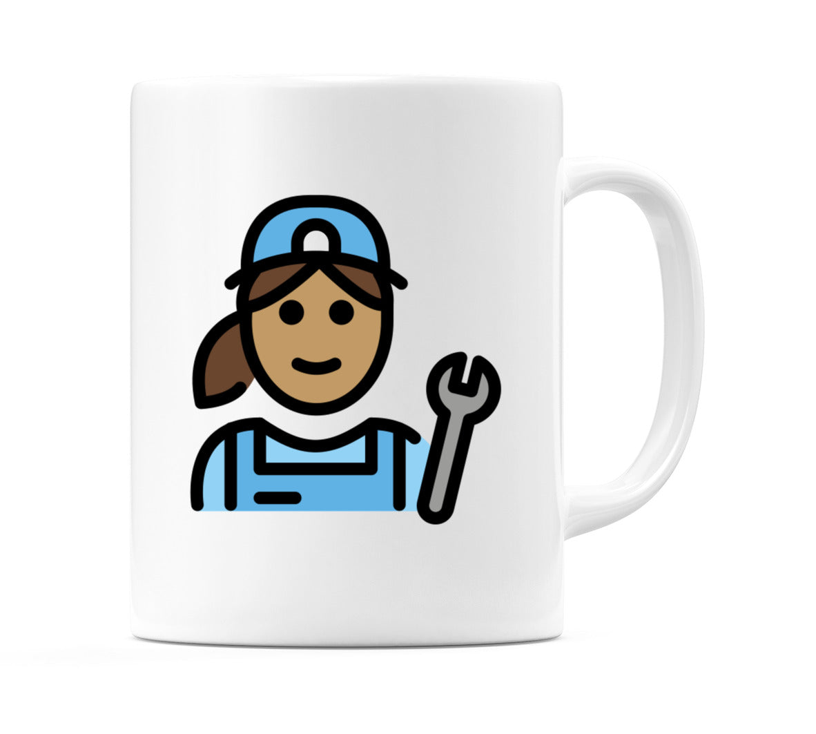 Female Mechanic: Medium Skin Tone Emoji Mug
