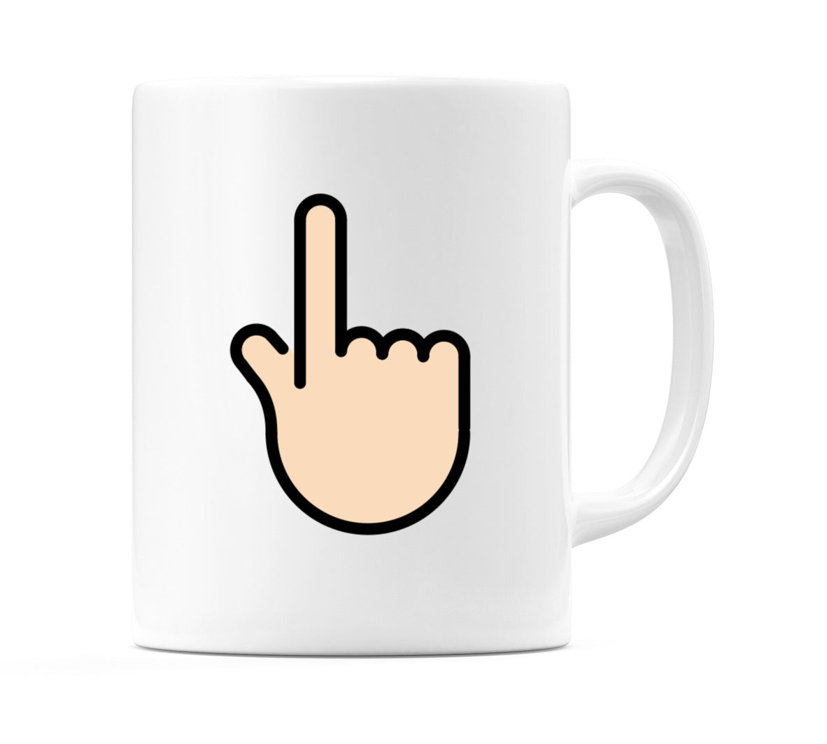 Backhand Index Pointing Up: Light Skin Tone Emoji Mug