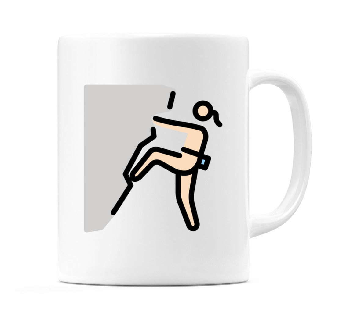Female Climbing: Light Skin Tone Emoji Mug