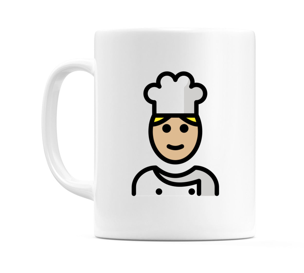 Male Cook: Medium-Light Skin Tone Emoji Mug