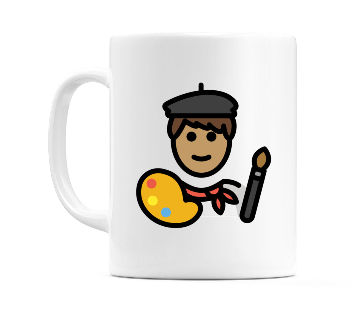 Male Artist: Medium Skin Tone Emoji Mug