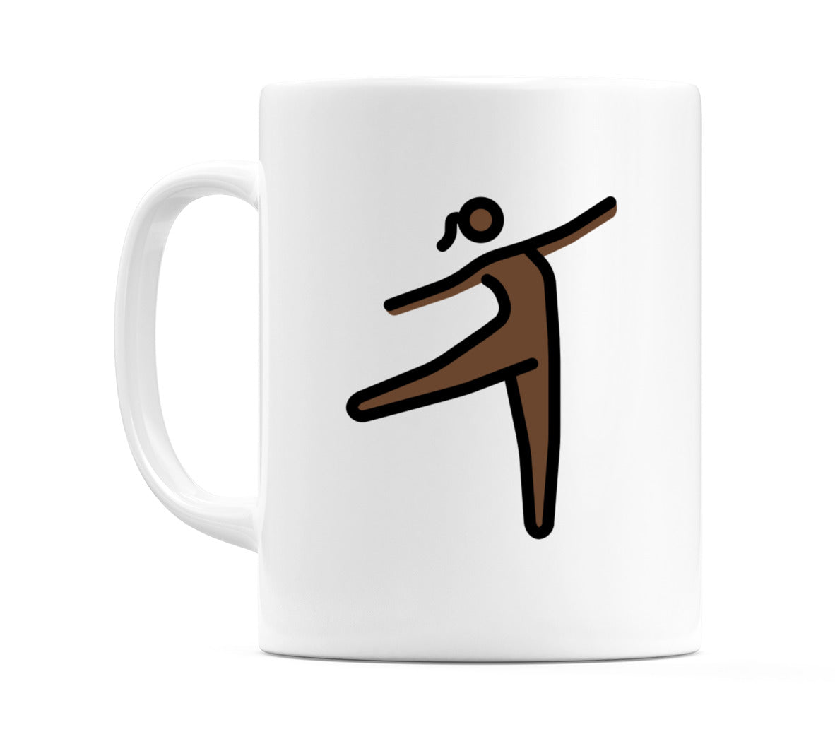 Female Dancing: Dark Skin Tone Emoji Mug