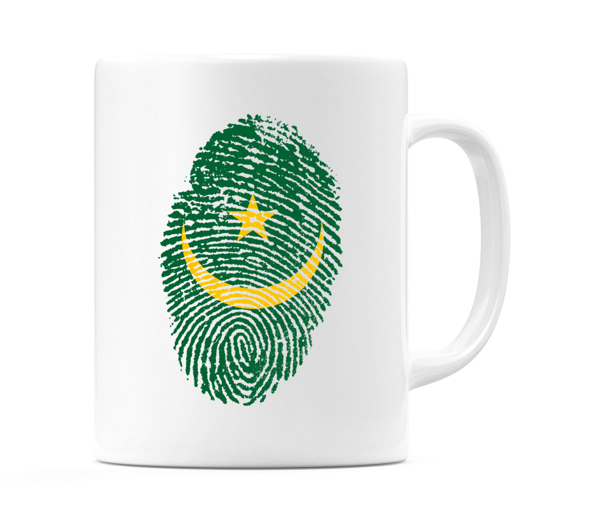 Mauritania Finger Print Flag Mug
