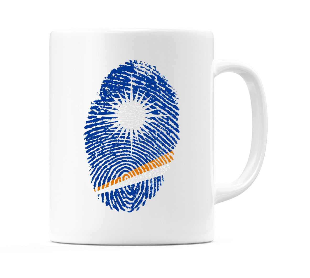 Marshall Islands Finger Print Flag Mug