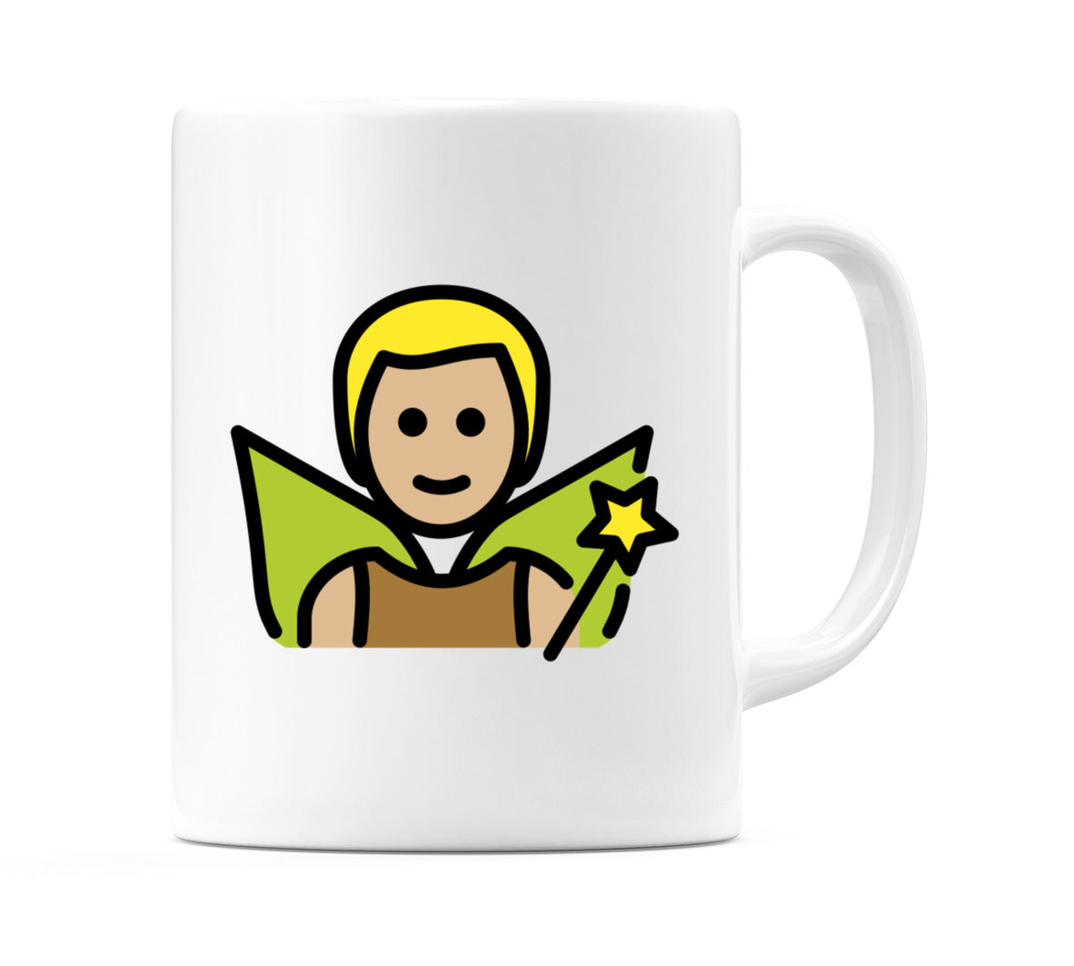 Male Fairy: Medium-Light Skin Tone Emoji Mug