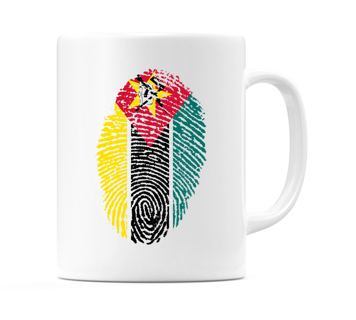 Mozambique Finger Print Flag Mug
