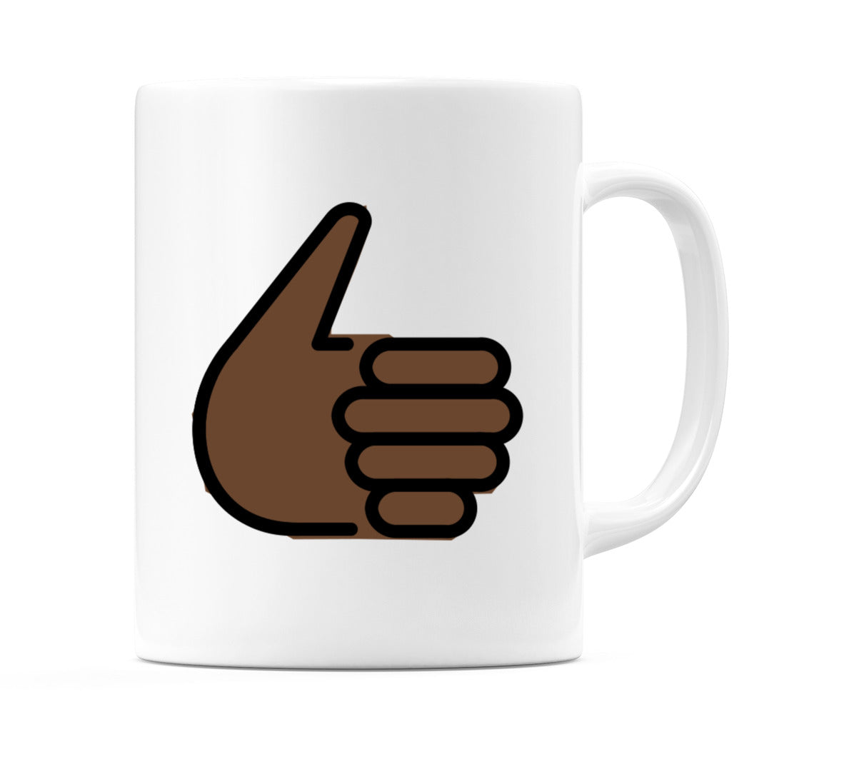 Thumbs Up: Dark Skin Tone Emoji Mug