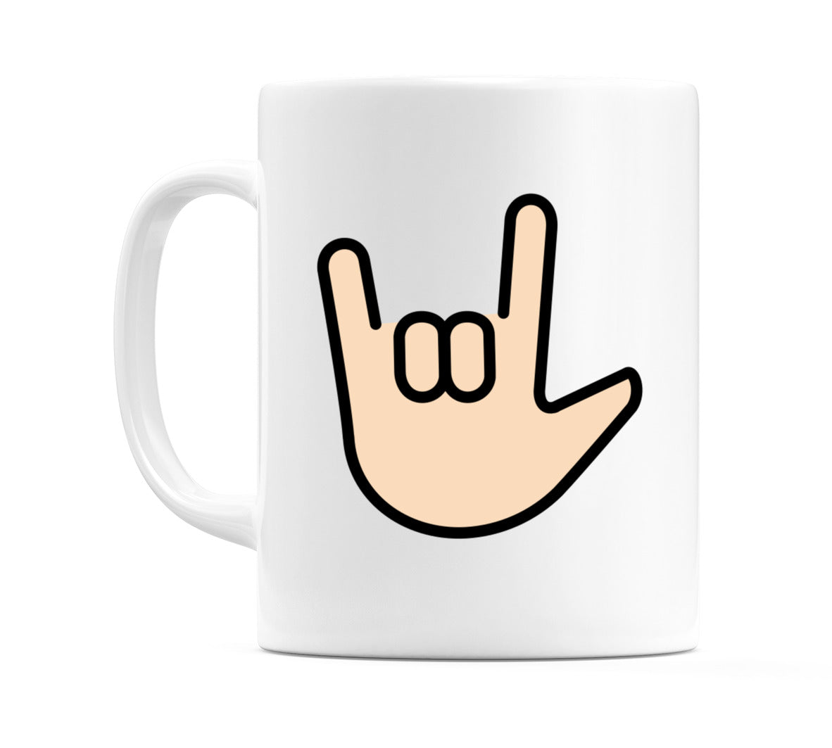 Love-You Gesture: Light Skin Tone Emoji Mug