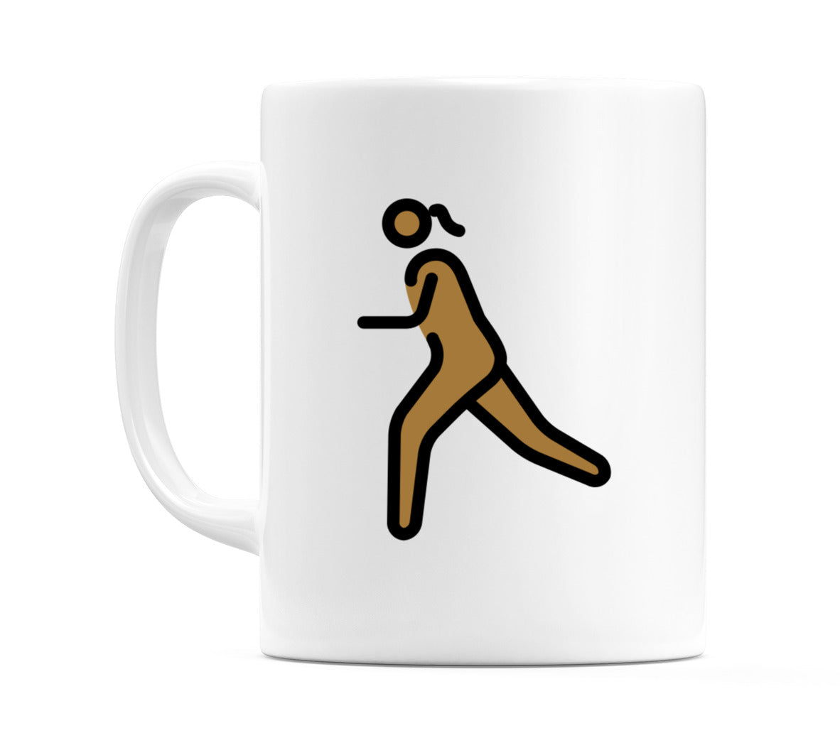 Female Running: Medium-Dark Skin Tone Emoji Mug