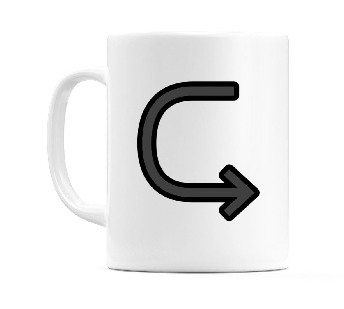 Left Arrow Curving Right Emoji Mug