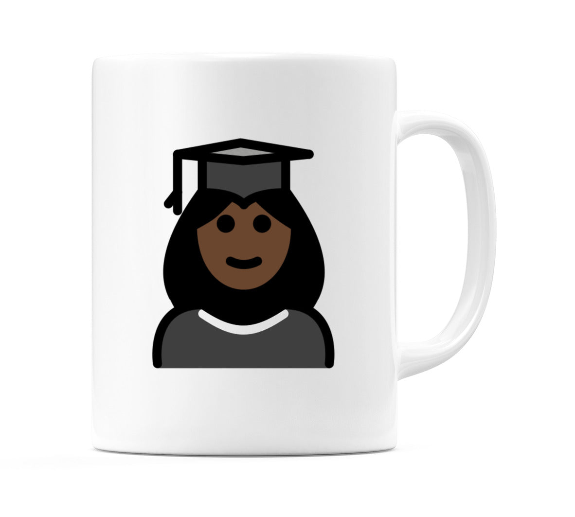 Female Student: Dark Skin Tone Emoji Mug