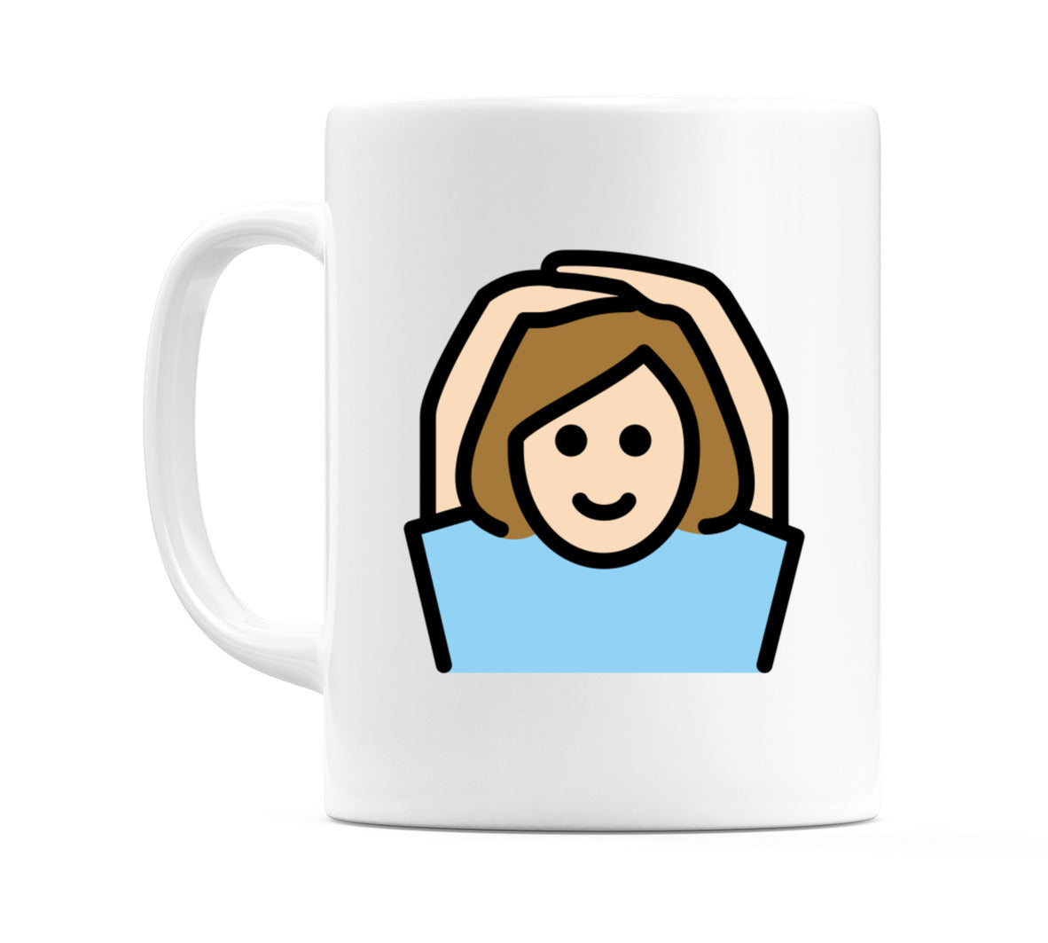 Female Gesturing Ok: Light Skin Tone Emoji Mug