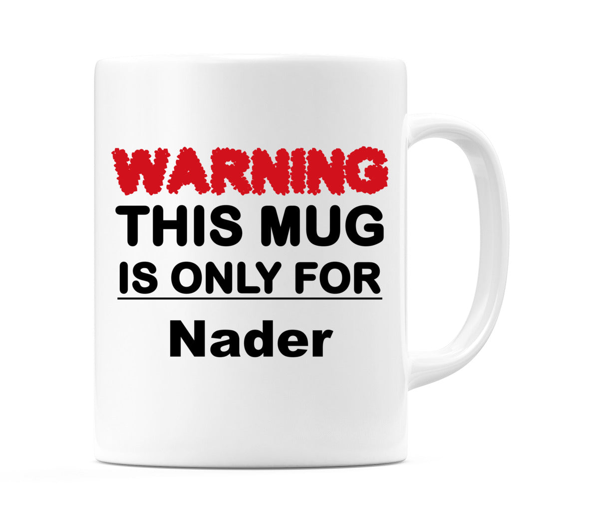 Warning This Mug is ONLY for Nader Mug