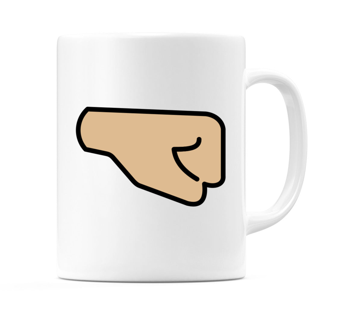Right-Facing Fist: Medium-Light Skin Tone Emoji Mug