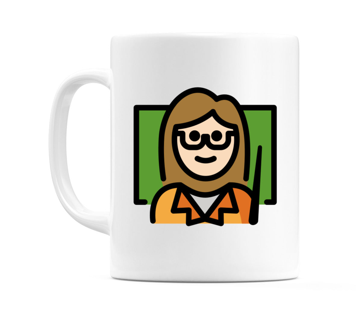 Female Teacher: Light Skin Tone Emoji Mug