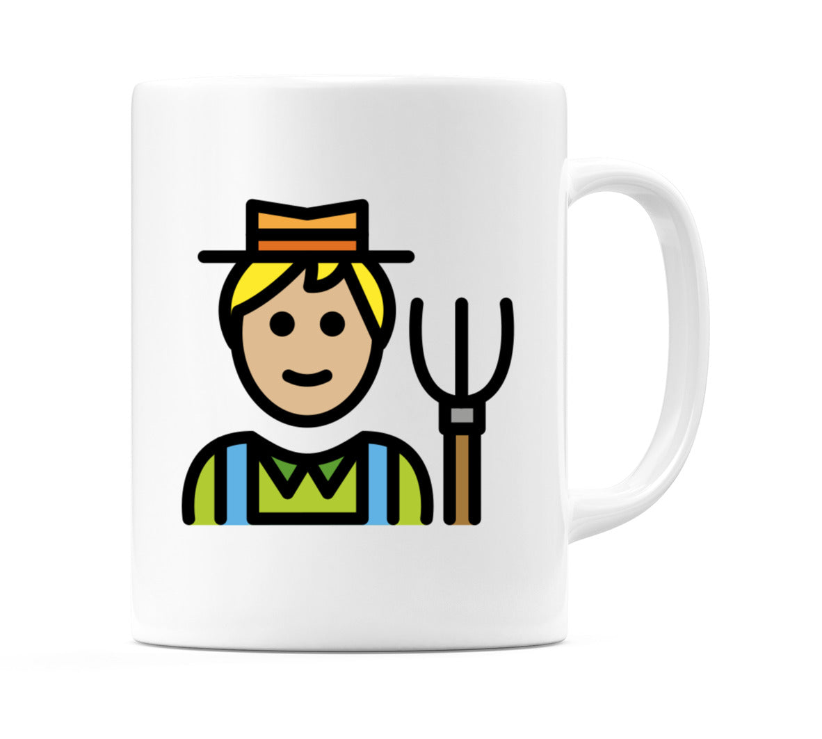 Male Farmer: Medium-Light Skin Tone Emoji Mug