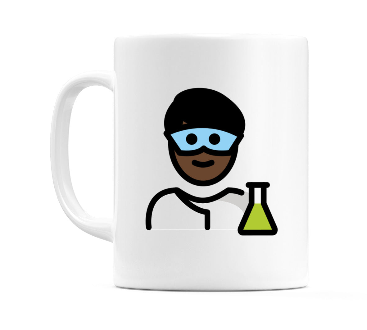 Male Scientist: Dark Skin Tone Emoji Mug
