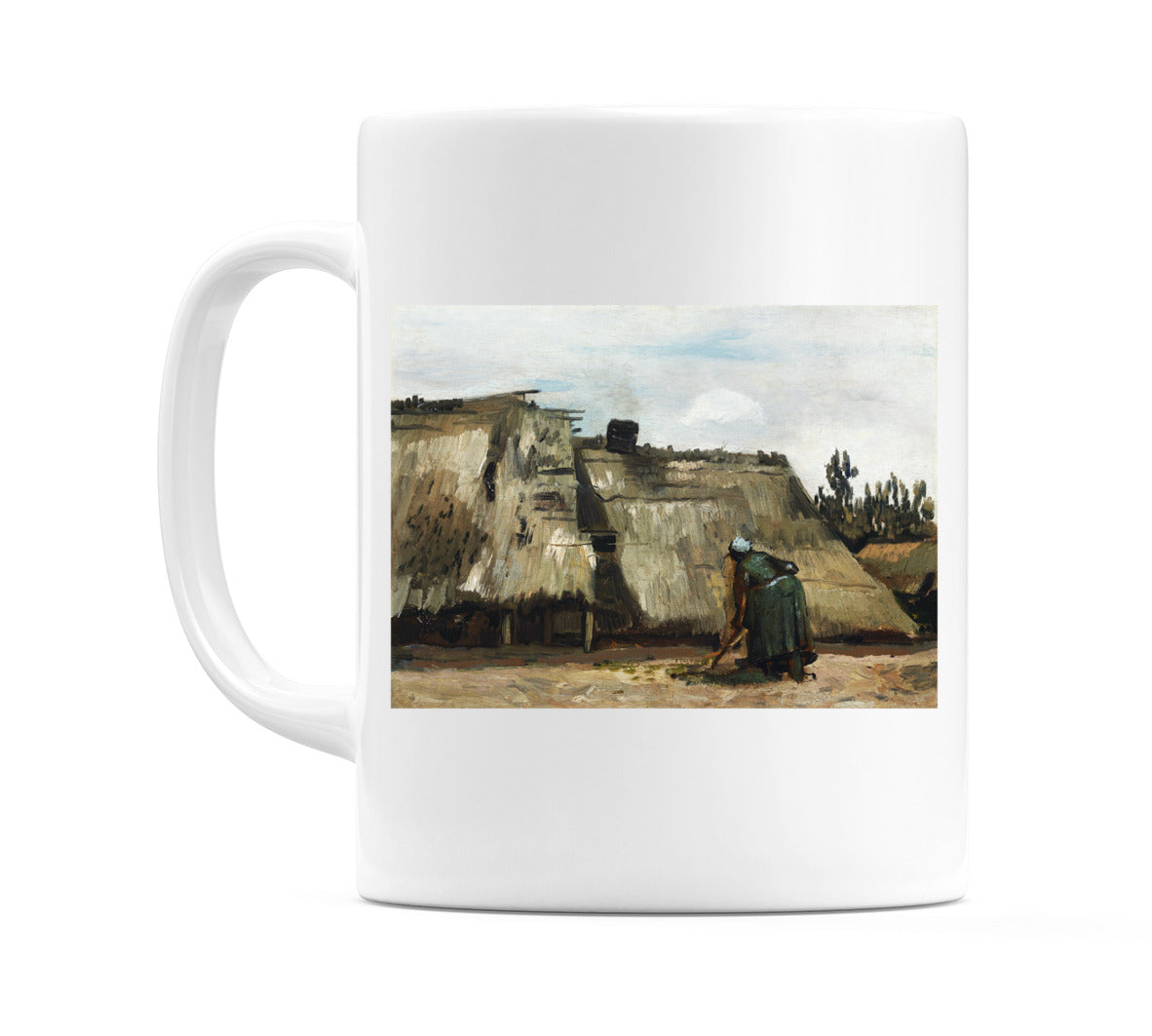 A Peasant Woman Digging in Front of Her Cottage (1885) Mug