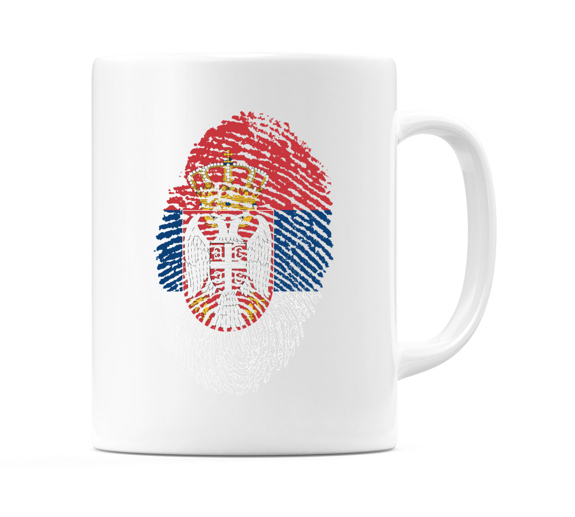 Serbia Finger Print Flag Mug