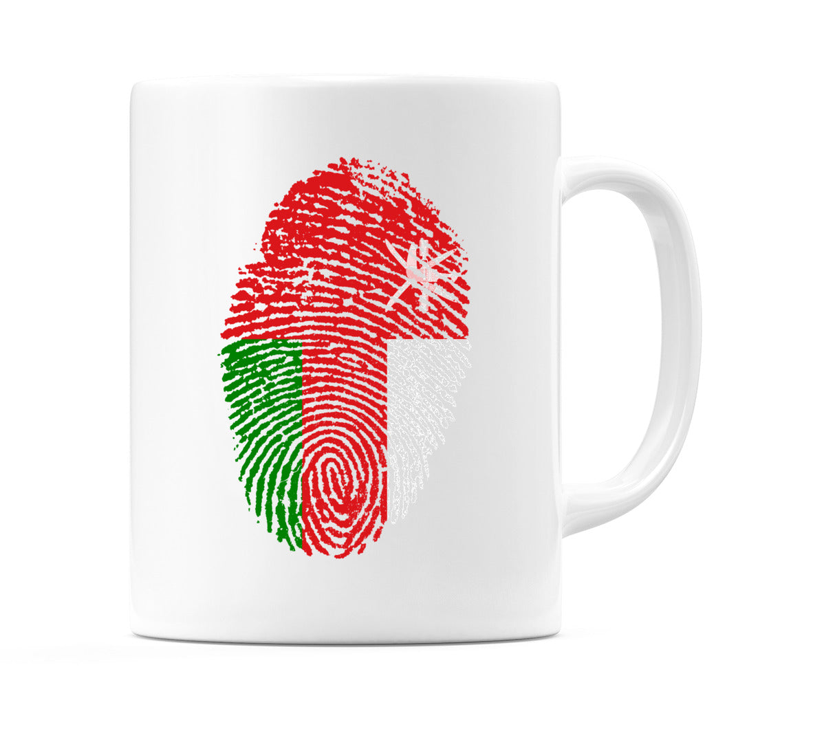 Oman Finger Print Flag Mug