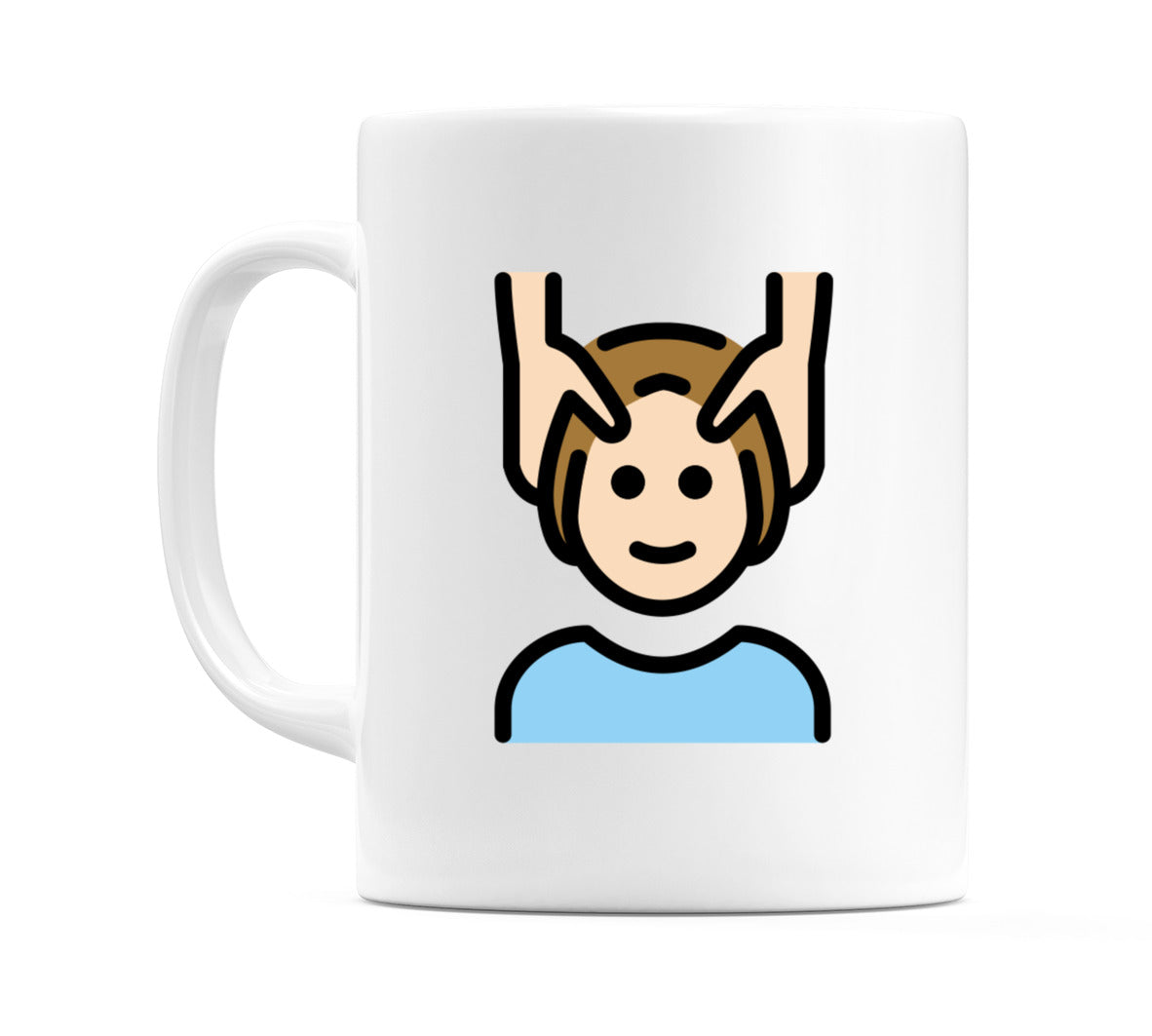 Person Getting Massage: Light Skin Tone Emoji Mug