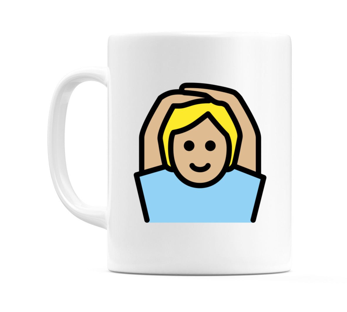 Person Gesturing Ok: Medium-Light Skin Tone Emoji Mug