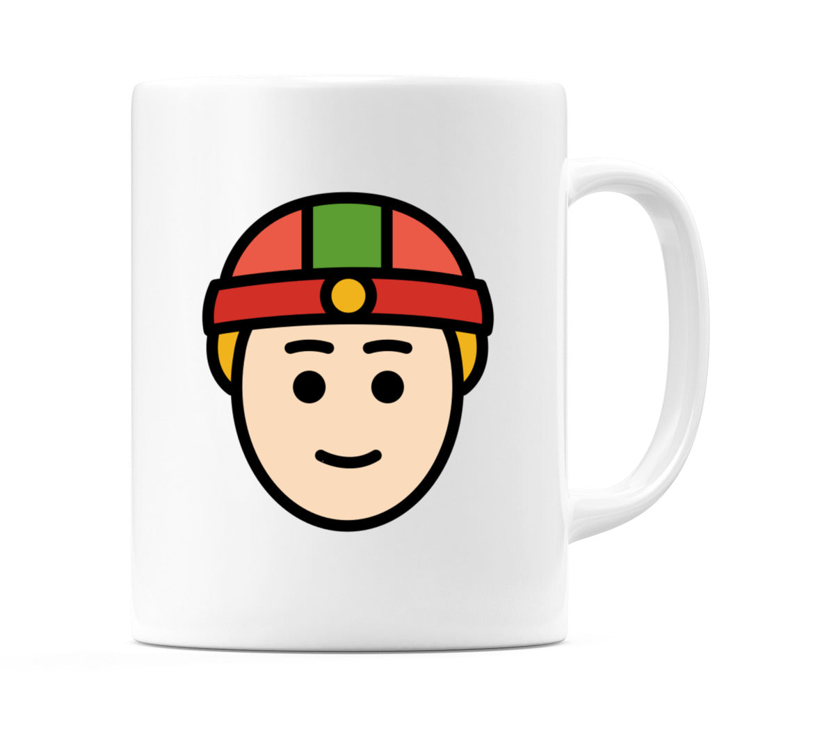 Male With Skullcap: Light Skin Tone Emoji Mug