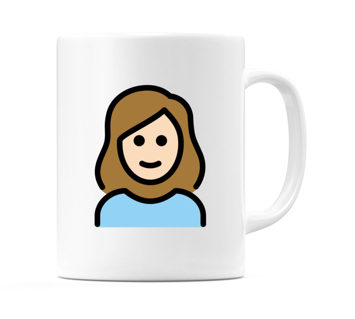 Female: Light Skin Tone Emoji Mug